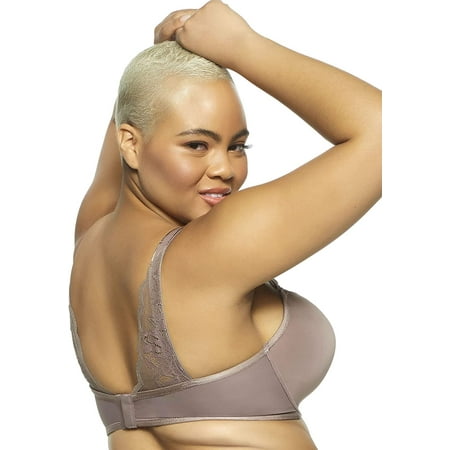 Felina Paramour Peridot Lace-Back Demi T-Shirt Bra 32D Mink