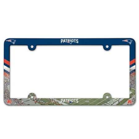- New England Patriots Official NFL 6 inch x 12 inch Plastic License Plate Frame by Wincraft
