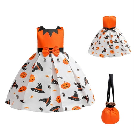 UACY Hallo-ween Toddler Girl Clothes Set Pumpkin Print Fashion Dress Party Dress Includes Hair Accessory Tote 1 To 8 Years Holiday Clothes Set
UACY Hallo-ween Toddler Girl Clothes Set Pumpkin Print Fashion Dress Party Dress Includes Hair Accessory Tote 1 To 8 Years Holiday Clothes Set