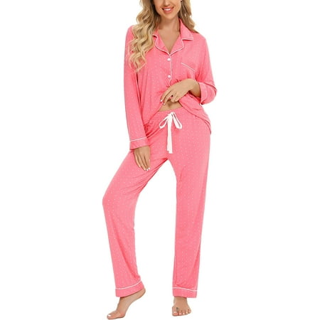 I FAMURAY Pajamas Set Long Sleeve Sleepwear for Womens Button Down Nightwear Soft Pj Lounge Sets S-XXL
I FAMURAY Pajamas Set Long Sleeve Sleepwear for Womens Button Down Nightwear Soft Pj Lounge Sets S-XXL