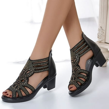 LBS Fashion Womens Chunky High Heels Breathable Lace Up Rhinestone Shoes Casual Sandals
LBS Fashion Womens Chunky High Heels Breathable Lace Up Rhinestone Shoes Casual Sandals
