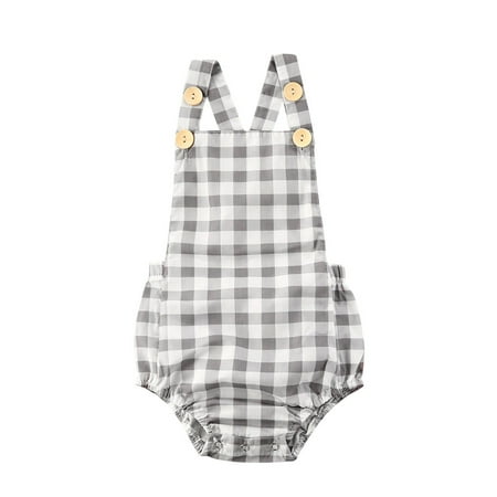Pudcoco Baby Jumpsuit Sleeveless Strap Check Pattern Print Leisure Lovely Romper 0-24 M
Pudcoco Baby Jumpsuit Sleeveless Strap Check Pattern Print Leisure Lovely Romper 0-24 M