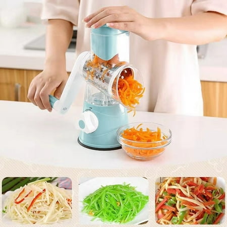 Vegetable Grater HandCranking Rotation Vegetable Cutter 430 Stainless Steel Vegetable Grater Cutter Handcranking Rotation Vegetable Cutting Tool Kitchen Supplies Blue
Vegetable Grater HandCranking Rotation Vegetable Cutter 430 Stainless Steel Vegetable Grater Cutter Handcranking Rotation Vegetable Cutting Tool Kitchen Supplies Blue