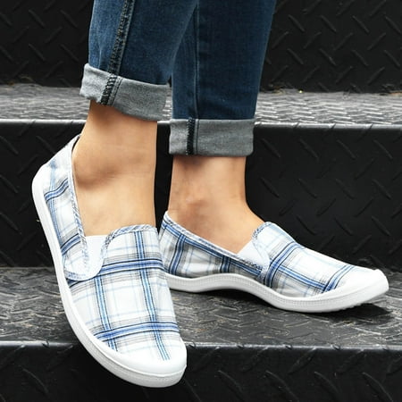 YOTAMI Low-cut Canvas Shoes for Women One-foot Version Student Casual Flat Shoes