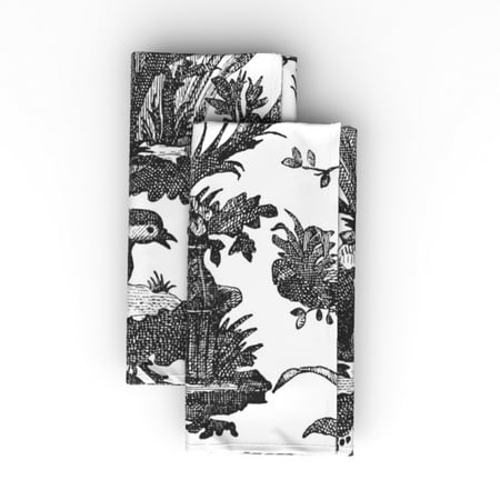 Linen Cotton Canvas Dinner Napkins (Set of 2) - Chinoiserie Classic Black White Toile Antique Style Asian Inspired Print Cloth Dinner Napkins by Spoonflower
Linen Cotton Canvas Dinner Napkins (Set of 2) - Chinoiserie Classic Black White Toile Antique Style Asian Inspired Print Cloth Dinner Napkins by Spoonflower
