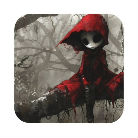 Giroia Dark Red Hooded Girl Coasters Leather Coasters Set of 6 Coaster for Drinks Square
Giroia Dark Red Hooded Girl Coasters Leather Coasters Set of 6 Coaster for Drinks Square