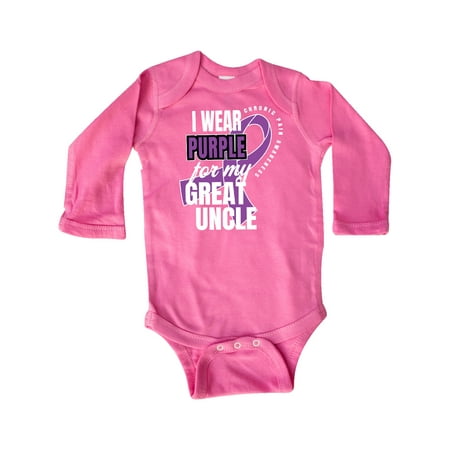 Inktastic Chronic Pain I Wear Purple For My Great Uncle Gift Baby Boy or Baby Girl Long Sleeve Bodysuit
Inktastic Chronic Pain I Wear Purple For My Great Uncle Gift Baby Boy or Baby Girl Long Sleeve Bodysuit