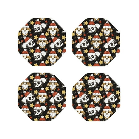 Drink Coasters Set of 4 Cute dog panda Leather Coasters for Coffee Table Protector Heat Resistant Cute Coasters for Home Decor Housewarming Gifts Bar Kitchen 4 Inch Octagon 
Drink Coasters Set of 4 Cute dog panda Leather Coasters for Coffee Table Protector Heat Resistant Cute Coasters for Home Decor Housewarming Gifts Bar Kitchen 4 Inch Octagon