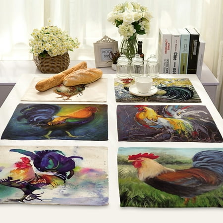 Ludlz Rooster Color Oil Painting Style Dining Table Heat Insulation Mat Placemat Decor
Ludlz Rooster Color Oil Painting Style Dining Table Heat Insulation Mat Placemat Decor