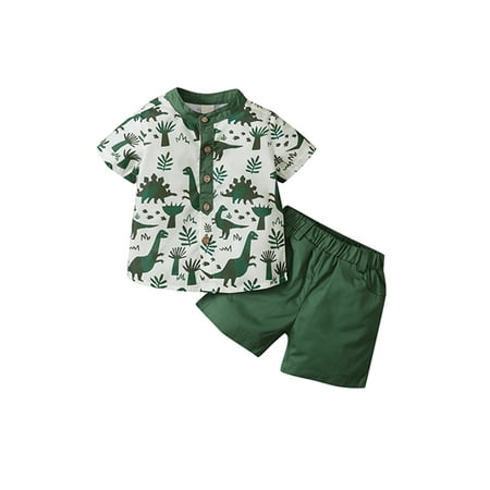 EYIIYE Kids Boy Green Dinosaur Print Short Sleeve Button Down Shirt Elastic Waist Shorts Outfits
EYIIYE Kids Boy Green Dinosaur Print Short Sleeve Button Down Shirt Elastic Waist Shorts Outfits