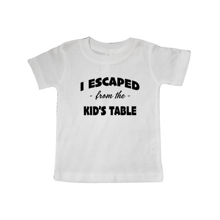 Inktastic I Escaped from the Kid s Table in Black Text Gift Baby Boy or Baby Girl T-Shirt
Inktastic I Escaped from the Kid s Table in Black Text Gift Baby Boy or Baby Girl T-Shirt