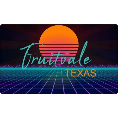 Fruitvale Texas 4 X 2.25-Inch Fridge Magnet Retro Neon Design