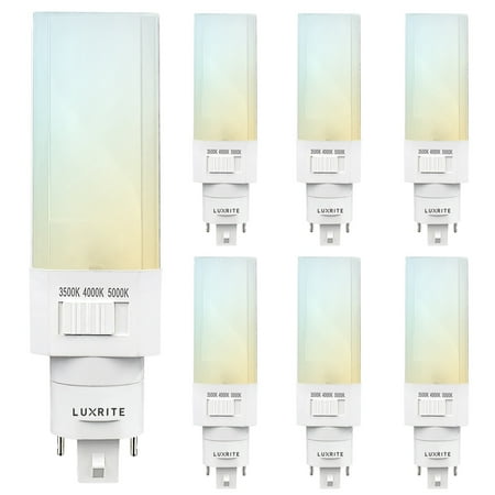 Luxrite Horizontal PL LED CFL Replacement 11W Ballast Bypass Fits G24D G24Q GX24Q 3 Color Selectable 1450 Lumens 6-Pack
Luxrite Horizontal PL LED CFL Replacement 11W Ballast Bypass Fits G24D G24Q GX24Q 3 Color Selectable 1450 Lumens 6-Pack