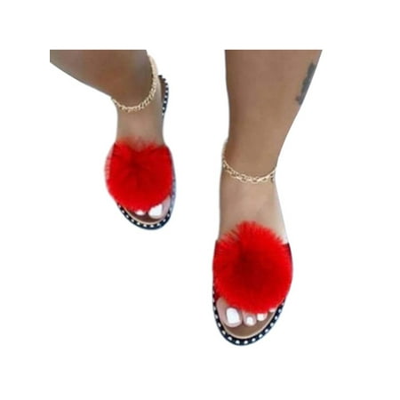Daeful Lady Lightweight Non-slip Flat Heels Beach Shoes House Comfortable Fur Summer Slippers Cozy Slides
Daeful Lady Lightweight Non-slip Flat Heels Beach Shoes House Comfortable Fur Summer Slippers Cozy Slides