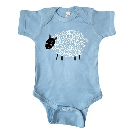 Inktastic Sheep Curly Wool Lamb Cute Gift Baby Boy or Baby Girl Bodysuit