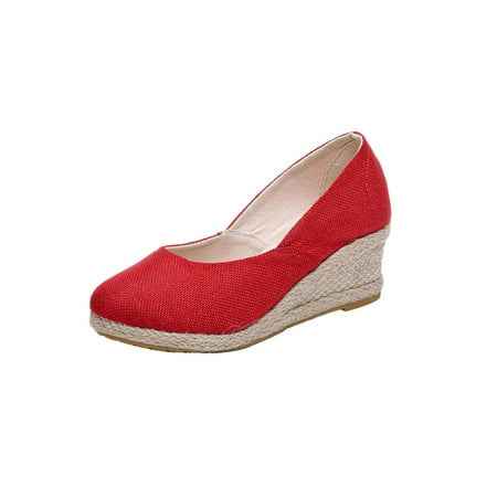 Summer Savings Clearance! PEZHADA Womens Sandals Wedge Sandals for Women High Heels Shoes Linen Straw Sandals Wedges Casual Canvas Dress Slippers Red
Summer Savings Clearance! PEZHADA Womens Sandals Wedge Sandals for Women High Heels Shoes Linen Straw Sandals Wedges Casual Canvas Dress Slippers Red