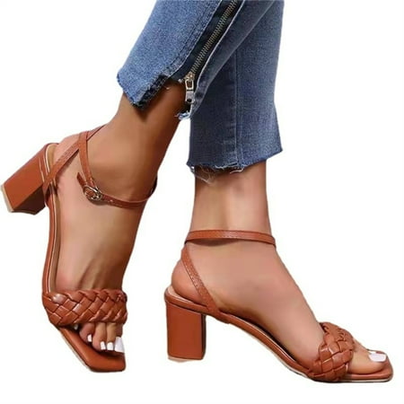 Women s Braided Chunky Heel Sandals Slip Women s Open Toe Ankle Strap Low Block Chunky Heels Low Block Chunky Heels Sandals 38 Brown
Women s Braided Chunky Heel Sandals Slip Women s Open Toe Ankle Strap Low Block Chunky Heels Low Block Chunky Heels Sandals 38 Brown