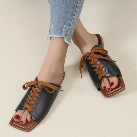 Aueoeo Comfortable Sandals for Women Women s Summer Sandals Peep Toe Lace Up Slippers Flats Sandals Casual Daily Walking Sandals Slide Shoes
Aueoeo Comfortable Sandals for Women Women s Summer Sandals Peep Toe Lace Up Slippers Flats Sandals Casual Daily Walking Sandals Slide Shoes