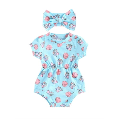 One opening Baby Girl Spring Summer Casual Romper Short Sleeve Round Neck Ice Cream/ Shell Print Jumpsuit with Crotch Buttons + Headband
One opening Baby Girl Spring Summer Casual Romper Short Sleeve Round Neck Ice Cream/ Shell Print Jumpsuit with Crotch Buttons + Headband