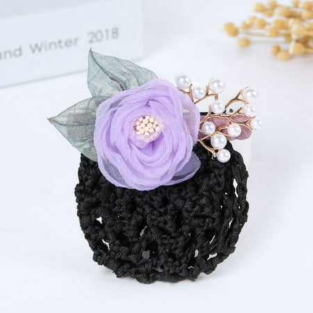 NUOLUX Hair Bun Cover Flower Hair Net Clip Women Hair Bun Net Hair Accessory for Nurses Stewardess
NUOLUX Hair Bun Cover Flower Hair Net Clip Women Hair Bun Net Hair Accessory for Nurses Stewardess