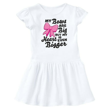 Inktastic My Bows are Big But My Heart is Even Bigger Gift Baby Girl Dress