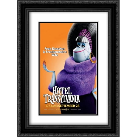 Hotel Transylvania 18x24 Double Matted Black Ornate Framed Movie Poster Art Print
