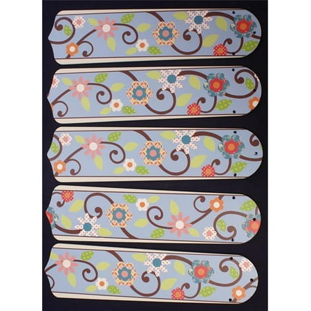 Ceiling Fan Designers 52SET-KIDS-BF 52 in. New Floral Flowers Decor Ceiling Fan Blades Blue
Ceiling Fan Designers 52SET-KIDS-BF 52 in. New Floral Flowers Decor Ceiling Fan Blades Blue