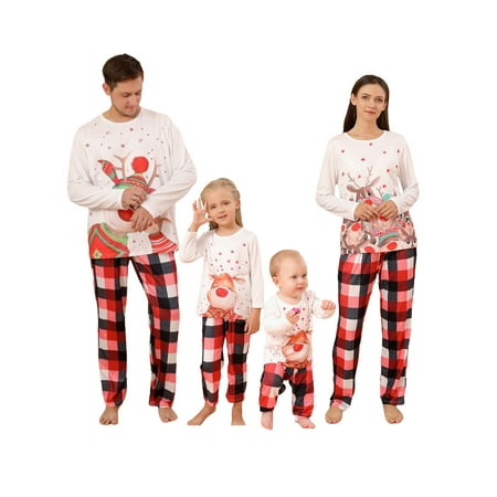 Gwiyeopda Christmas Pajamas for Family Matching Set Red Plaid Elk Printed PJs Xmas Loungewear Set
Gwiyeopda Christmas Pajamas for Family Matching Set Red Plaid Elk Printed PJs Xmas Loungewear Set