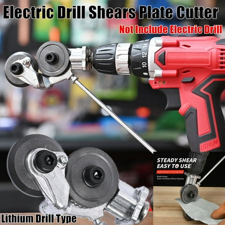 Electric Drill Shears Plate Cutter Attachment Metal Sheet Cutting Nibbler Saw US