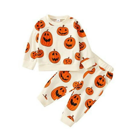 EYIIYE Toddler Baby Girl Boy Halloween 2Pcs Set Pumpkin Print Long Sleeve Pullover Sweatshirts Tops and Long Pants 0-4 Years
EYIIYE Toddler Baby Girl Boy Halloween 2Pcs Set Pumpkin Print Long Sleeve Pullover Sweatshirts Tops and Long Pants 0-4 Years