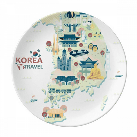 Travelling in Korea Plate Decorative Porcelain Salver Tableware Dinner Dish