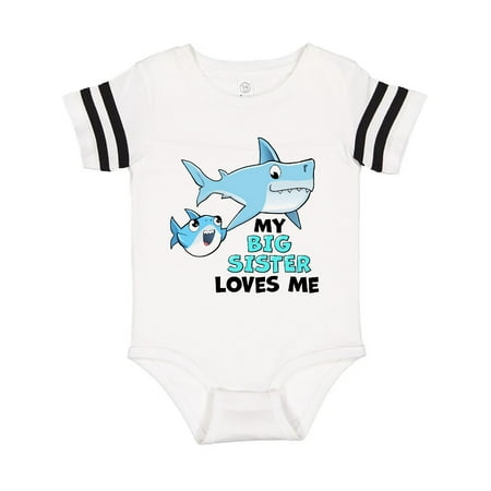 Inktastic My Big Sister Loves Me with Cute Sharks Gift Baby Boy or Baby Girl Bodysuit
Inktastic My Big Sister Loves Me with Cute Sharks Gift Baby Boy or Baby Girl Bodysuit