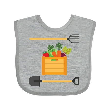Inktastic Vegetable Gardener Organic Farming Gift Baby Boy or Baby Girl Bib