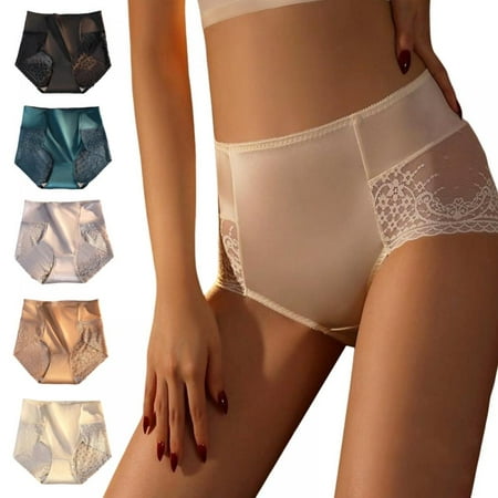 Xmarks Medium High Waist Sexy Lace Underwear Briefs for Women Ice Silk Seamless Cotton Crotch Tummy Control Lifting Hip Panties Multi-Pack M-XL 
Xmarks Medium High Waist Sexy Lace Underwear Briefs for Women Ice Silk Seamless Cotton Crotch Tummy Control Lifting Hip Panties Multi-Pack M-XL