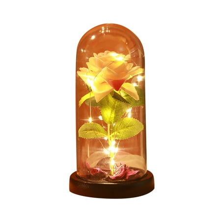 Valentine Gift Simulation Rose Flower Glass Cover LED Home Decoration Eternal Flower Acrylic Cover Gift Rose Ornaments With LED Flowers Nightlight
Valentine Gift Simulation Rose Flower Glass Cover LED Home Decoration Eternal Flower Acrylic Cover Gift Rose Ornaments With LED Flowers Nightlight