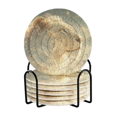 Qxltty Lion in The Clouds Pattern Drink Coasters with Holder 6pcs Handmade Woven Simple Vintage Saucer Set
Qxltty Lion in The Clouds Pattern Drink Coasters with Holder 6pcs Handmade Woven Simple Vintage Saucer Set