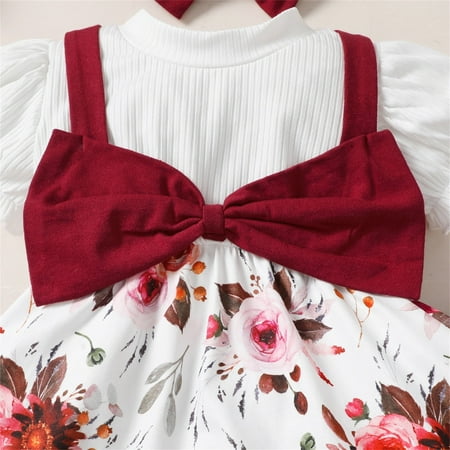 nsendm Toddler Kids Girls Outfit Floral Prints Bowknot Short Sleeve Tops Bell Bottom Pants Hairband 3pcs Set New Born Pack Childrenscostume Red 2-3 Years
nsendm Toddler Kids Girls Outfit Floral Prints Bowknot Short Sleeve Tops Bell Bottom Pants Hairband 3pcs Set New Born Pack Childrenscostume Red 2-3 Years