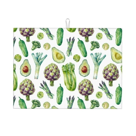 Dish Drying Mat vegetable Asparagus Highly Absorbent Microfiber Drying Mat Kitchen Counter or Sink Drawer Liner 16x18 Kitchen Drying Mat Coffee Mat Kitchen Essentials
Dish Drying Mat vegetable Asparagus Highly Absorbent Microfiber Drying Mat Kitchen Counter or Sink Drawer Liner 16x18 Kitchen Drying Mat Coffee Mat Kitchen Essentials