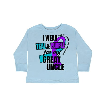 Inktastic Suicide Prevention I Wear Teal and Purple for My Great Uncle Gift Toddler Boy or Toddler Girl Long Sleeve T-Shirt
Inktastic Suicide Prevention I Wear Teal and Purple for My Great Uncle Gift Toddler Boy or Toddler Girl Long Sleeve T-Shirt