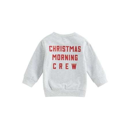 Canrulo Toddler Baby Girl Boy Christmas Outfit Sweatshirt Letter Print Long Sleeve Sweater Shirt Fall Clothes Gray 12-18 Months
Canrulo Toddler Baby Girl Boy Christmas Outfit Sweatshirt Letter Print Long Sleeve Sweater Shirt Fall Clothes Gray 12-18 Months