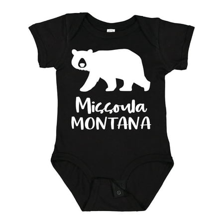 

Inktastic Missoula Montana White Bear Silhouette Gift Baby Boy or Baby Girl Bodysuit