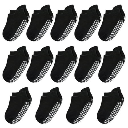 14 Pairs Black Baby Toddler Socks with Grippers for 6-12 Months 12-24 Months 2T-3T 4T-5T Boys Girls
14 Pairs Black Baby Toddler Socks with Grippers for 6-12 Months 12-24 Months 2T-3T 4T-5T Boys Girls