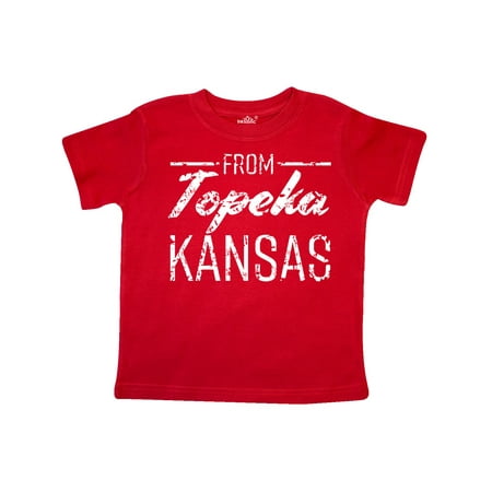 Inktastic From Topeka Kansas in White Distressed Text Gift Toddler Boy or Toddler Girl T-Shirt
Inktastic From Topeka Kansas in White Distressed Text Gift Toddler Boy or Toddler Girl T-Shirt