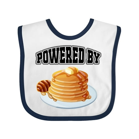 Inktastic Powered by Pancakes Gift Baby Boy or Baby Girl Bib
