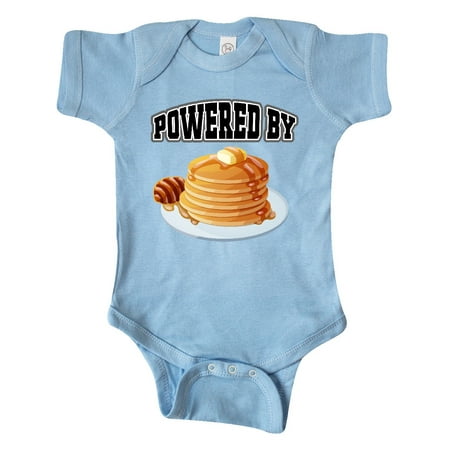 Inktastic Powered by Pancakes Gift Baby Boy or Baby Girl Bodysuit