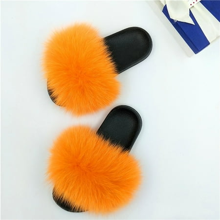Ameiqe Luxury Large Fluffy PU Leather Grass Women Slippers Shoes Non-slip Flat Slides Sandal(Orange 250mm)
Ameiqe Luxury Large Fluffy PU Leather Grass Women Slippers Shoes Non-slip Flat Slides Sandal(Orange 250mm)