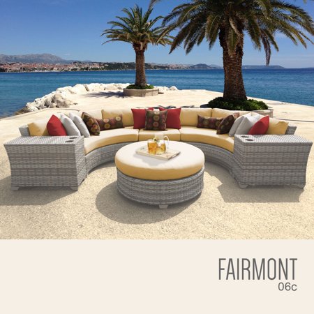 Fairmont 6 Piece Outdoor Wicker Patio Furniture Set 06c