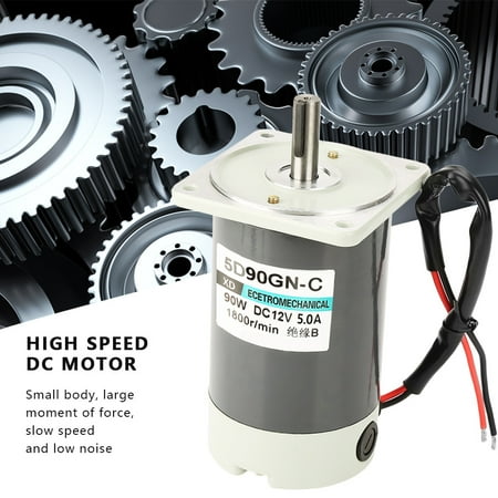 Dc Motor 1Pcs 90W DC High Speed Positive Inversion Brush Metal Motor 5D90GN-C