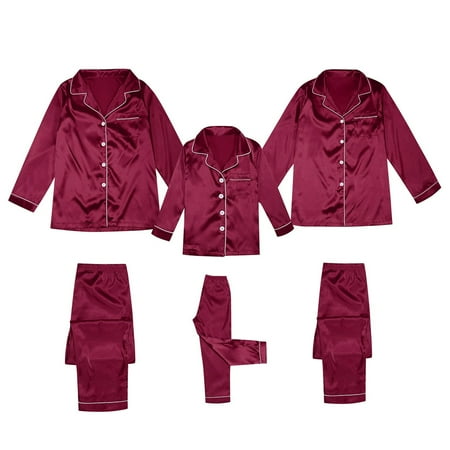 Family Matching Outfits Satin Silk Button Down Solid Color Two Piece Sleepwear Loungewear Long Sleeve Silky Nightwear Friends Party Casual Family Matching Pajamas 9 Years - 10 Years
Family Matching Outfits Satin Silk Button Down Solid Color Two Piece Sleepwear Loungewear Long Sleeve Silky Nightwear Friends Party Casual Family Matching Pajamas 9 Years - 10 Years