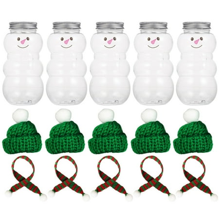 DiMaddie 5 Christmas Snowman Juice Bottles with Hats and Scarves - Party Supplies
DiMaddie 5 Christmas Snowman Juice Bottles with Hats and Scarves - Party Supplies